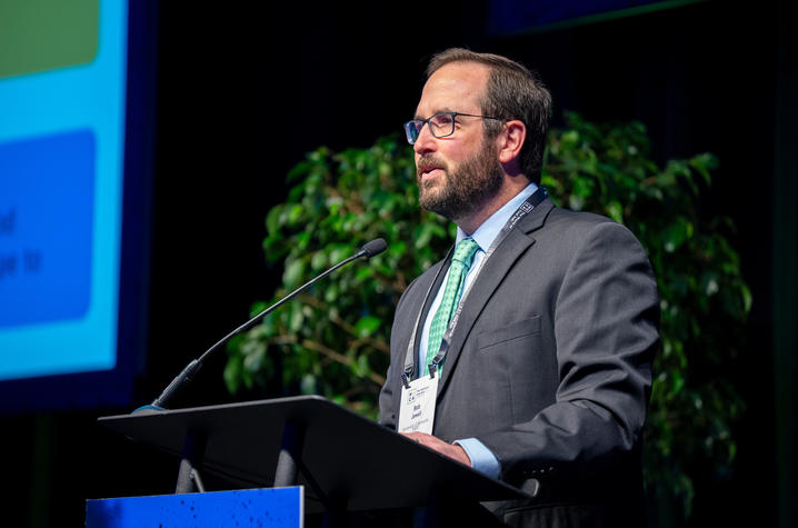 Robert Jewell, associate director of CAER, speaking at the WOCA Conference.